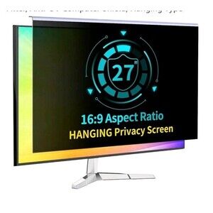 27" Privacy Screen For 16:9 Computer Monitor Anti Blue Light/UV Shield, Hanging